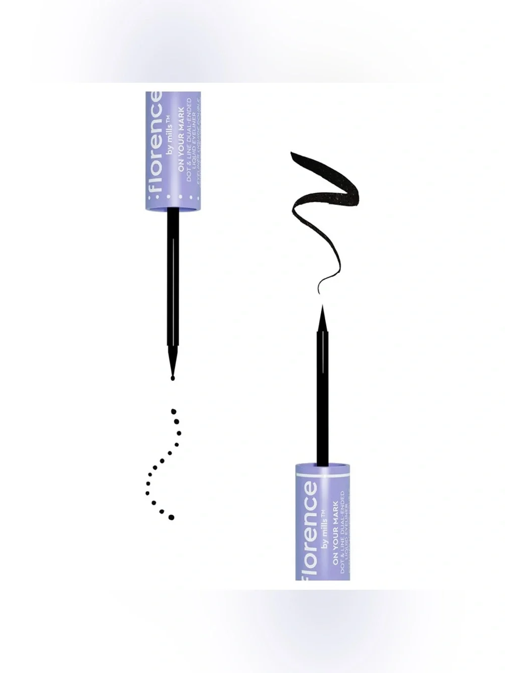 Florence by Mills On Your Mark Dot & Line Dual Ended Liquid Eyeliner - Black NIB